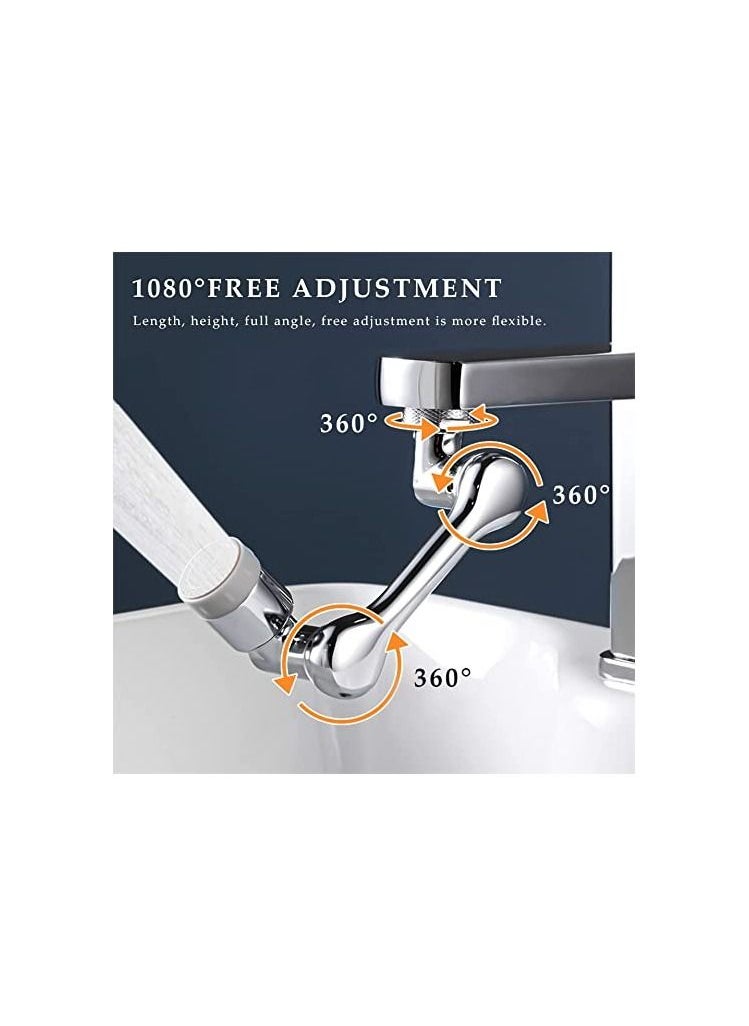 Spaceshoop Rotating Faucet Aerator Extender Large Angle Faucet Adapter Universal Splash Filter Swivel Faucet Extender with Robotic Arm Sprayer Attachment for Bathroom Kitchen Sink Faucet  - Image 3