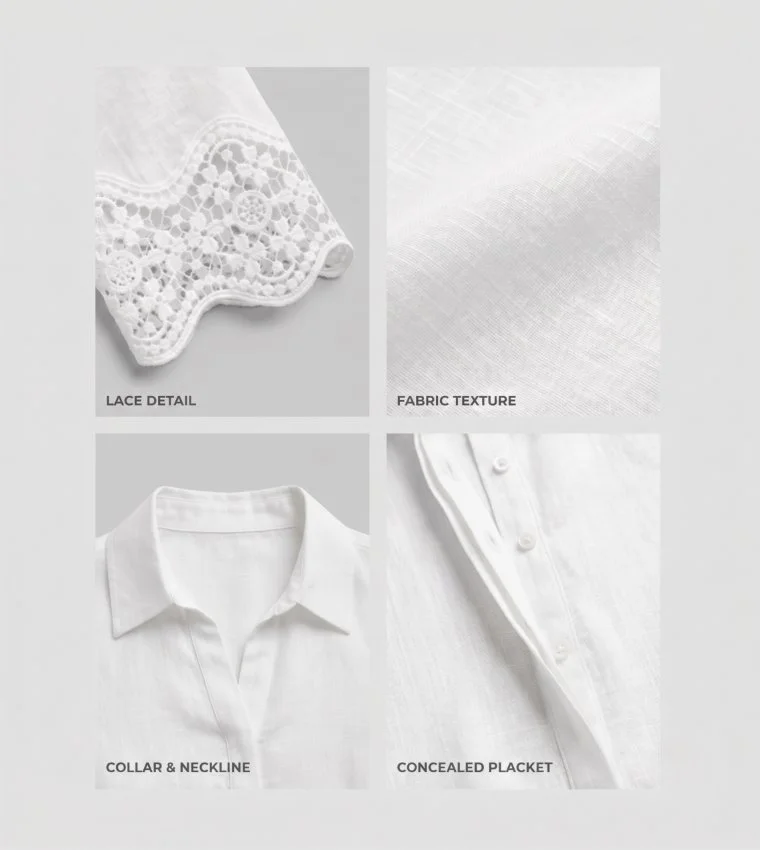 فورايفر نيو Skye Lace Trim Shirt