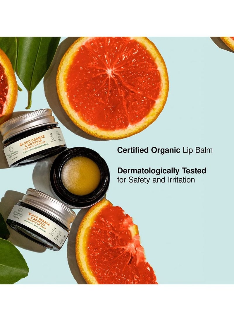 Juicy Chemistry Juicy Chemistry Blood Orange and Rosehip Lip Balm, 5g Organic Lip Balm For Dry, Chapped and Pigmented Lips, Ecocert Certified Organic For Unisex  - Image 4