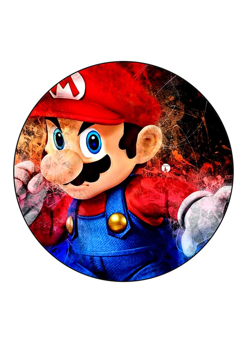 RKN Video Game Super Mario Printed Mouse Pad  Round  Multicolour