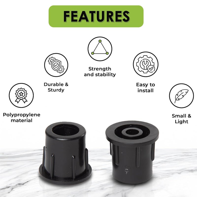 FENCE & DECK RITE Baluster Connectors for 3/4" Metal Balusters, Made with Black Polypropylene 3/4" for Stairs & Decks (Black Polypropylene, Baluster Connectors (500)) - Image 3