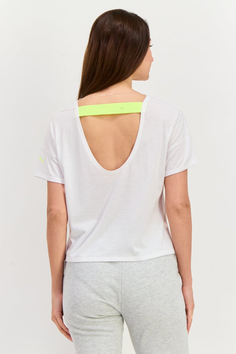 PUMA تي شيرت تدريب قصير الأكمام للنساء، لون ليموني - Image 3