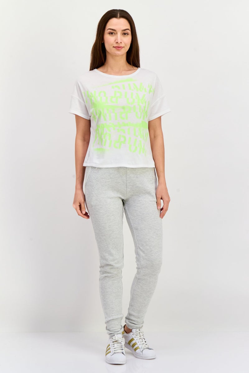 PUMA تي شيرت تدريب قصير الأكمام للنساء، لون ليموني - Image 4