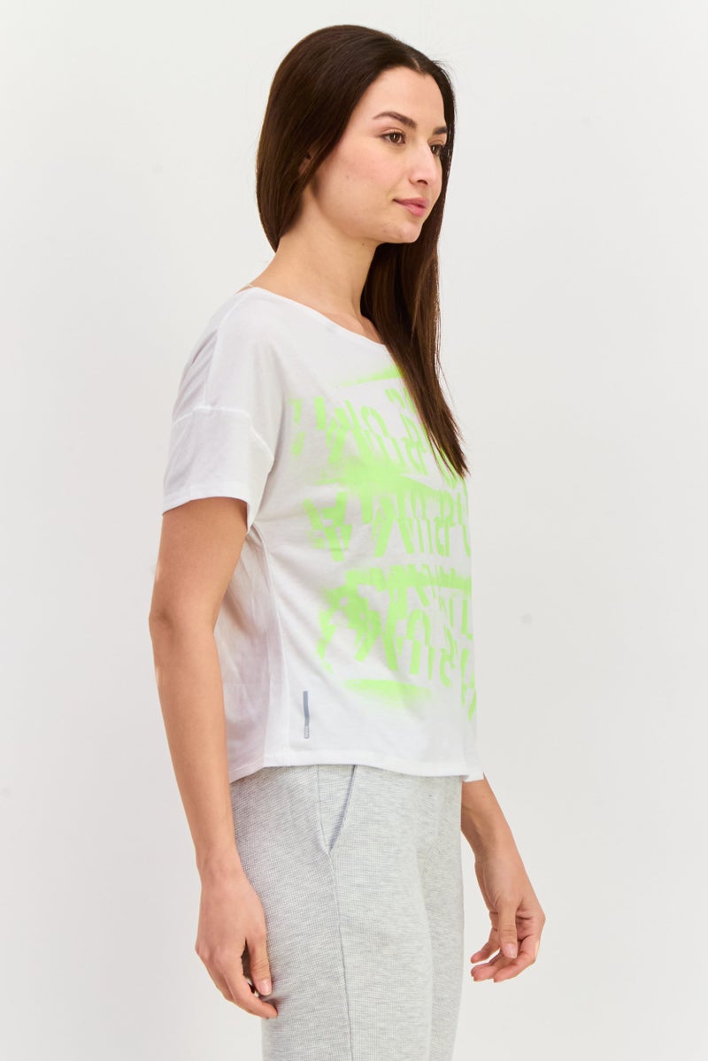 PUMA تي شيرت تدريب قصير الأكمام للنساء، لون ليموني - Image 2