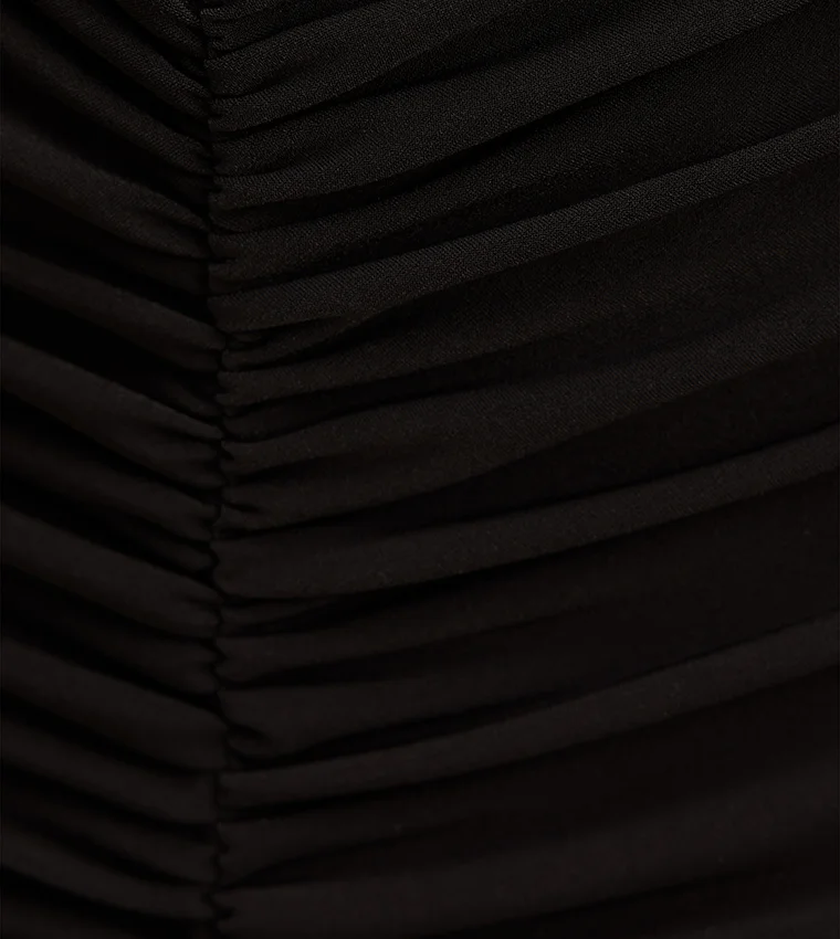 فورايفر نيو Ania Ruched Bardot Maxi Dress