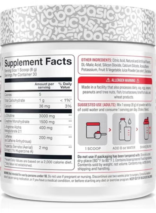 Basic Supplement Miami Vice Basic Pre Workout 240G - Image 2