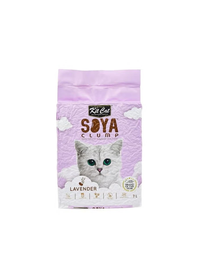 Kit Cat Soya Clump Soybean Litter Lavender For All Cat Life Stages 7L - Image 1