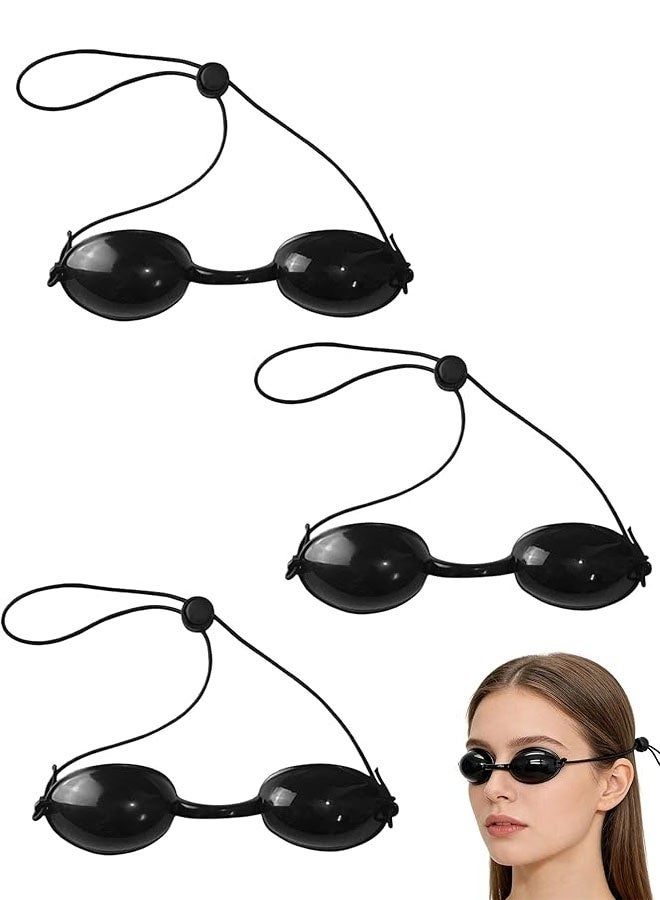3 Pack Tanning Goggles for Women, UV Protection Eye Wear for Sunbed - Image 1