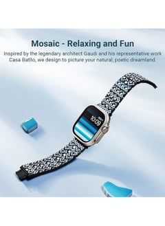 PITAKA pitaka Apple Watch Band Compatible with Apple Watch Ultra 2/Ultra/10/9/8/7/6/SE/5/4/3/2/1, Adjustable Apple Watch Ultra 2 Band, 100% Carbon Fiber Apple Watch Band - Mosaic  - Image 2