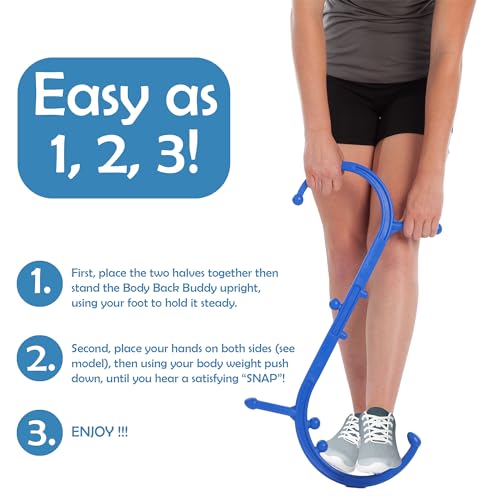 Body Back Buddy Classic USA Made Handheld Full Body Massage Cane Pressure & Trigger Point Massage Tool for Deep Tissue Pain Relief - Dual Massage Hooks for Back, Shoulder, Neck. Manual Back Massager - Image 3