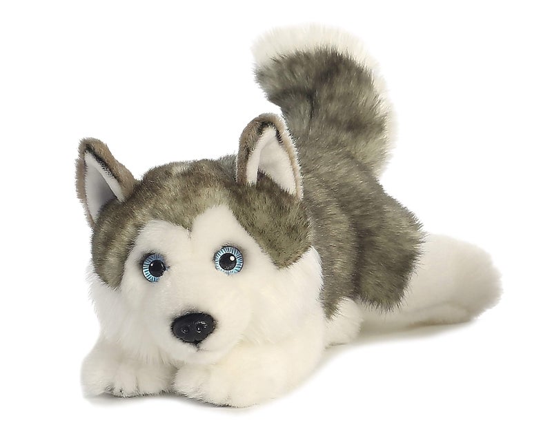 AuroraÂ® Realistic MiyoniÂ® Lying Husky Stuffed Animal - Lifelike Details Make a Cherished Companion - Perfect for Decorating Bedrooms or Classrooms - Gray 11 Inches - Image 4