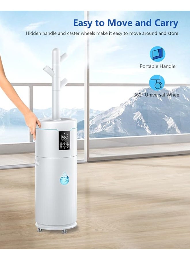 17L/4.5Gal أجهزة ترطيب كبيرة للغاية لغرفة النوم 2000 قدم مربع، وأجهزة ترطيب هادئة لغرفة كبيرة، وبرج مرطب مع وضع الرطوبة 4.  - Image 2