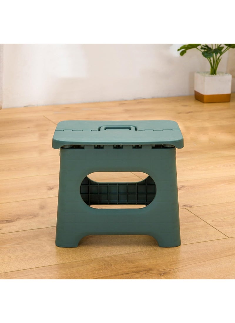 Kuber Industries Kuber Industries Small Folding Stool for Sitting Plastic Foldable Portable Step Stool for Kids Green  - Image 1