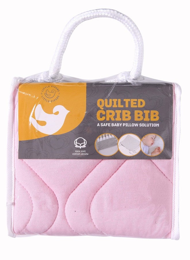 Abstract Quilted Portable Crib Bib Sheet Saver 24.5" X 13" (2 Pack, Pink) - Image 1