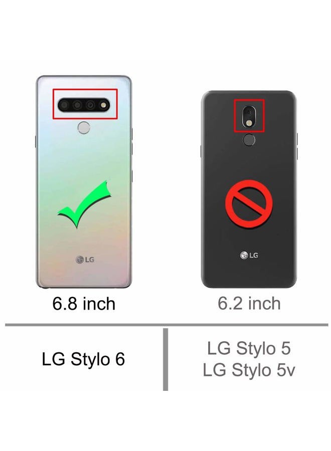 Osophter for LG Stylo 6 Case Clear Transparent Reinforced Corners TPU Shock-Absorption Flexible Cell Phone Cover for LG Stylo 6(Purple-Blue) - Image 2