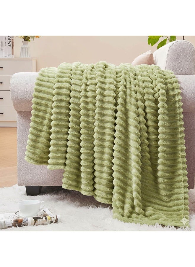 T G H Striped Flannel Fleece Blanket Plush Throw Blanket Super Soft Blanket King Size(220x240) For Bed and Sofas Luxurious Warm and Comfortable - Image 2