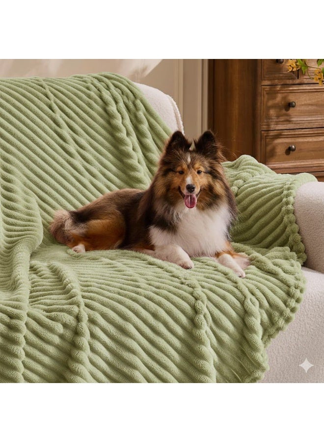 T G H Striped Flannel Fleece Blanket Plush Throw Blanket Super Soft Blanket King Size(220x240) For Bed and Sofas Luxurious Warm and Comfortable - Image 4