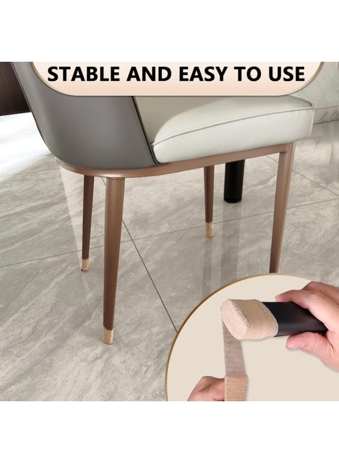 Peachjoy 6pcs Chair Leg Protectors Non Slip Tape Floor Protectors for Any Furniture Legs, Prevent The Sliding of Chairs and Furniture, Noiseless, Reusable, Easy to Use Furniture Leg Pads Tape - Image 5