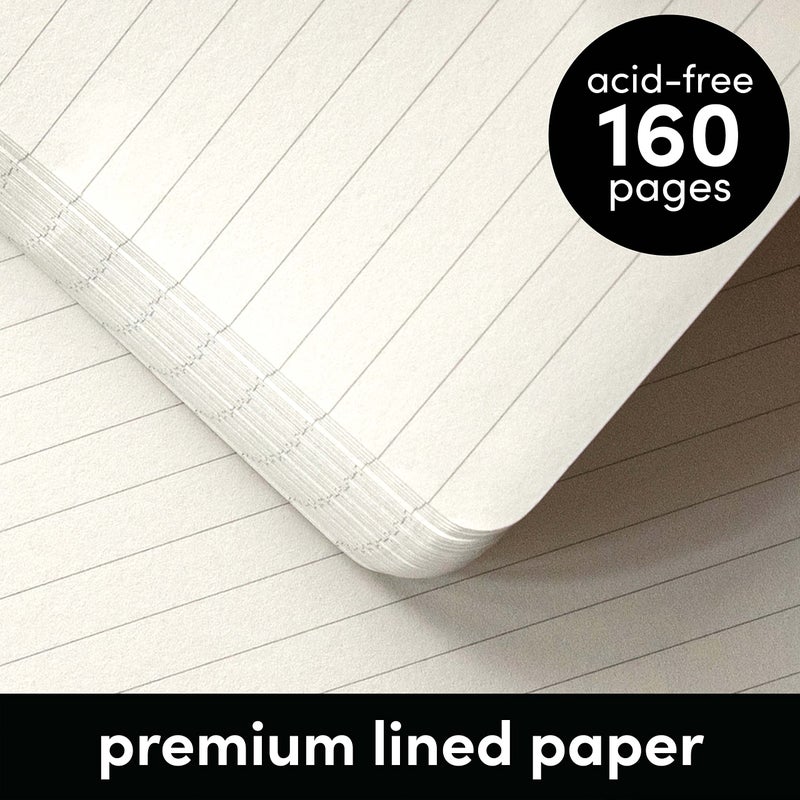 PAPERAGE Lined Journal Notebook, (Yellow), 160 Pages, Medium 5.6 in x 8 in - 100 GSM Thick Paper â€“ Hardcover Journaling Notebook for Work, School & Note Taking - Image 4