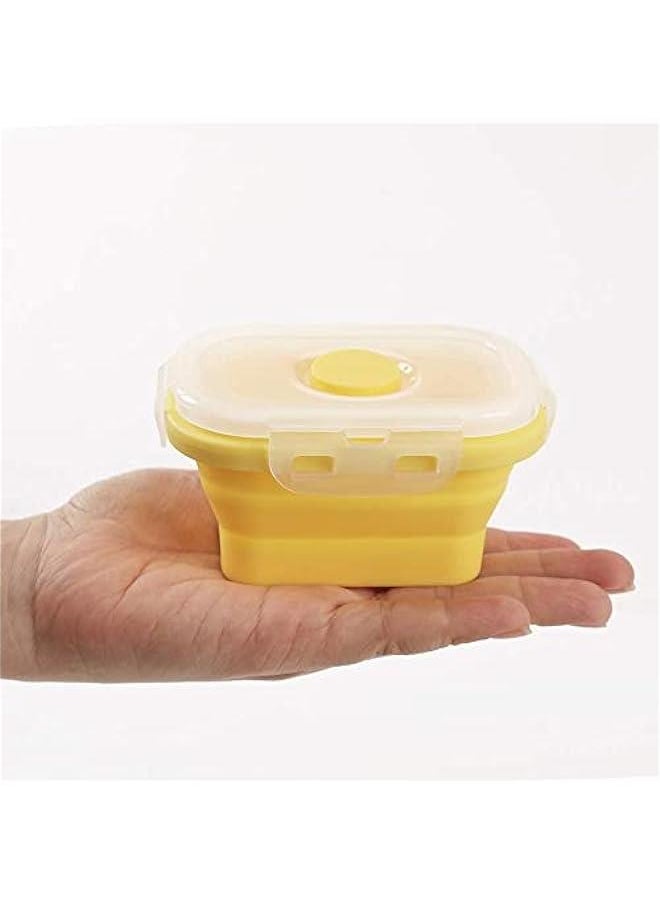 HOOKOR Collapsible Silicone Food Storage Containers with Clip-on Airtight Lids - Set of 4: Space-Saving, Microwave/Fridge/Dishwasher Safe  - Image 5