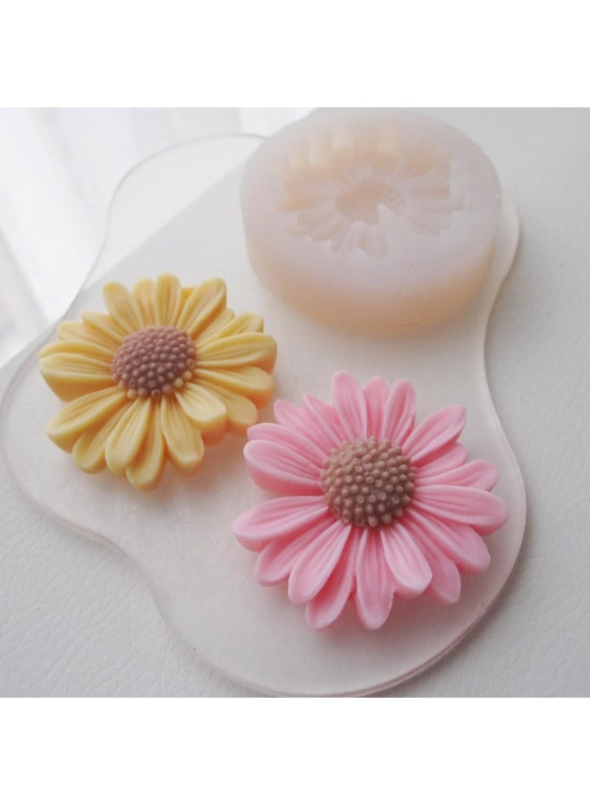 2 Pcs 3D Daisy Flower Silicone Mold, Fondant and Chocolate Mold for Cake and Cupcake Decoration, Resin Candle and DIY Soap Wax Mold - Image 5