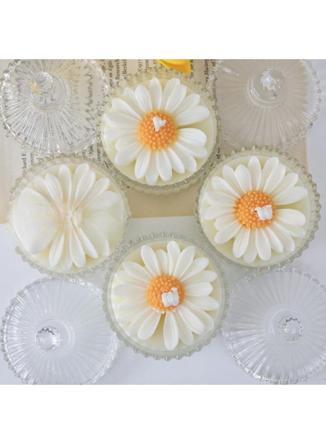 2 Pcs 3D Daisy Flower Silicone Mold, Fondant and Chocolate Mold for Cake and Cupcake Decoration, Resin Candle and DIY Soap Wax Mold - Image 4