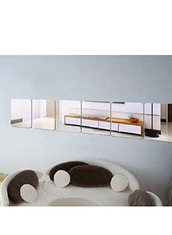 Cool Baby Mirror Wall Sticker, 15 cm x 6 Piece, Silver  - Image 2