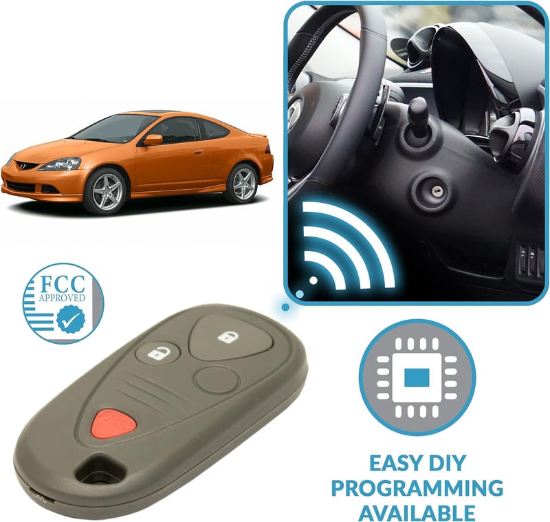 Keyless2Go Replacement 3 Button Remote for Acura OUCG8D-355H-A 72147-S6M-A02 - Image 5