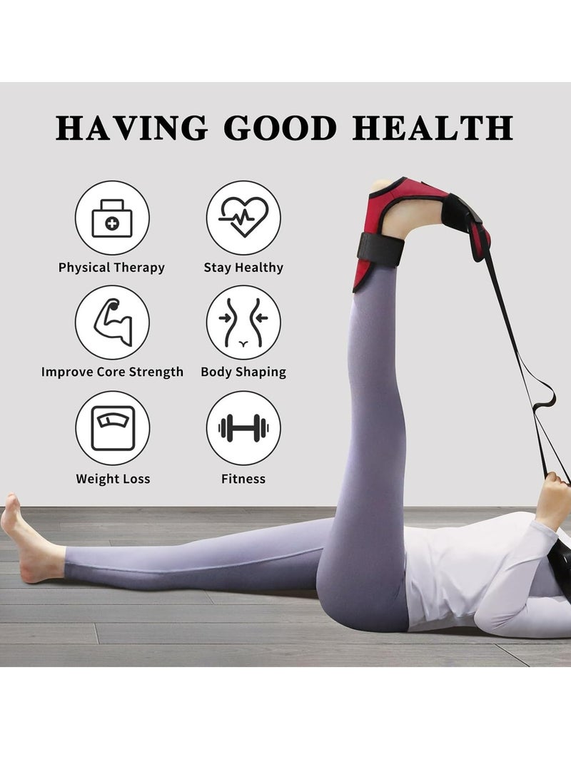 Generic Leg Stretcher Strap, Fascia Stretcher for Plantar Fasciitis Relief, 4ft stretch bands with 7 Hand Loops for Physical Therapy, Helps relieve pain  - Image 3