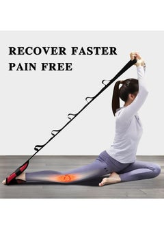 Generic Leg Stretcher Strap, Fascia Stretcher for Plantar Fasciitis Relief, 4ft stretch bands with 7 Hand Loops for Physical Therapy, Helps relieve pain  - Image 2