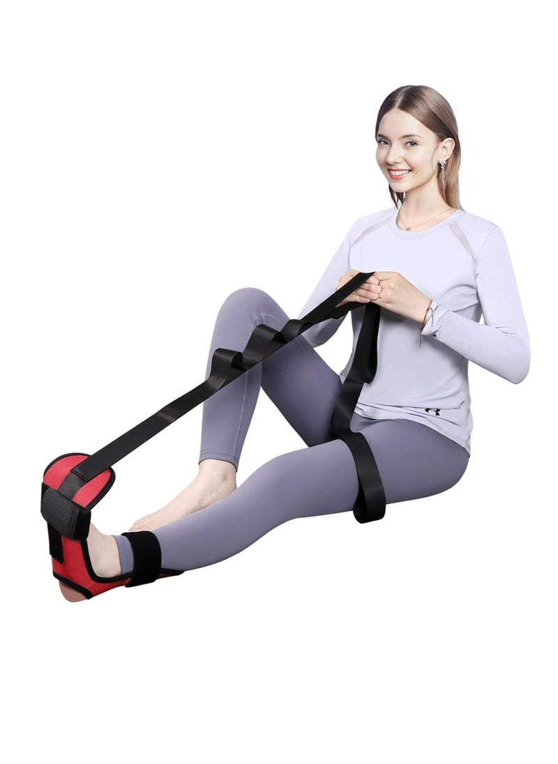 Generic Leg Stretcher Strap, Fascia Stretcher for Plantar Fasciitis Relief, 4ft stretch bands with 7 Hand Loops for Physical Therapy, Helps relieve pain  - Image 1