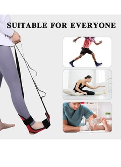 Generic Leg Stretcher Strap, Fascia Stretcher for Plantar Fasciitis Relief, 4ft stretch bands with 7 Hand Loops for Physical Therapy, Helps relieve pain  - Image 5
