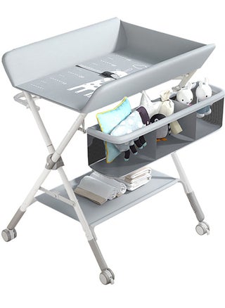 Baby Diaper Changing Tables, Foldable Changing Table with Wheels, Portable Diaper Changing Station, Adjustable Height Baby Changing Table with Wheels, Safety Belt and Large Storage Rack for Infant - pzsku/ZBCB45E8F352BAC299751Z/45/_/1721959825/fd840bf7-a447-4f5c-b2e0-3286304d3138