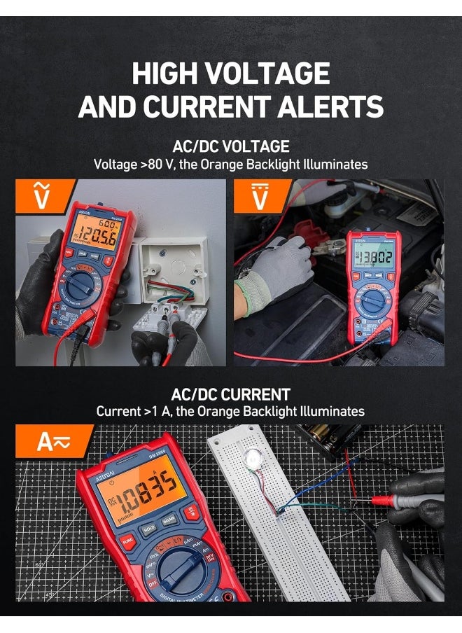 AstroAI Digital Multimeter Tester TRMS 20000 Counts with Higher Resolution Auto-Ranging Voltmeter  - Image 3