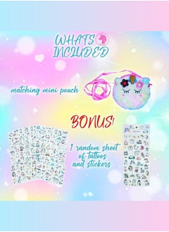 PEAKY KIDS PEAKY KIDS Unicorn Cute School Bags for Girls Backpack, 3D Rainbow Color Cute Plush Girls Bag with Fuzzy Notebook & Pom-Pom Pen, Stickers & Tattoos, Stylish Unicorn Bag School for Kids Bags Girls  - Image 4