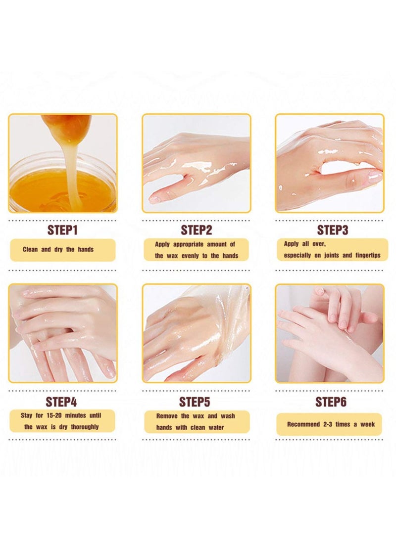 HURRISE - 50G Hand Moisturizing Mask, Milk Honey Exfoliating Moisturizing Lightening Hand Care Mask For Dry Cracked Hands Repair Of Rough Kkin For Women And Men - Image 1