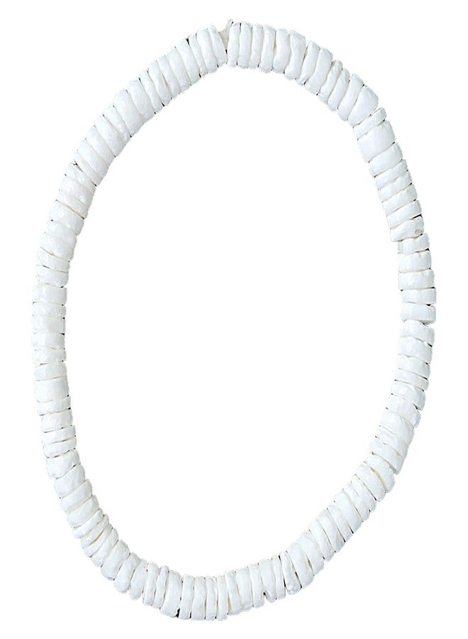 BlueRica Stretch Puka Shell Bracelet (White) - Image 1