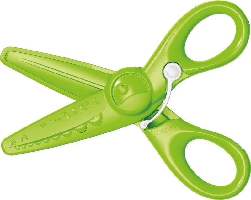 Maped Kidicraft Children's Safety Craft Scissors - Pack of 3 with Zig Zag, Curves & Straight Cut - Image 4