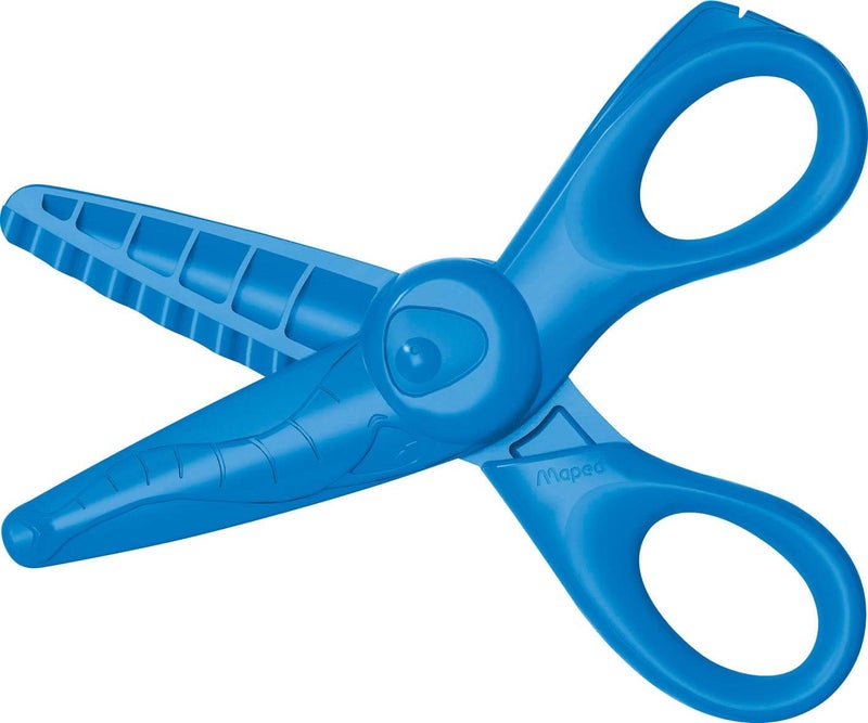 Maped Kidicraft Children's Safety Craft Scissors - Pack of 3 with Zig Zag, Curves & Straight Cut - Image 2