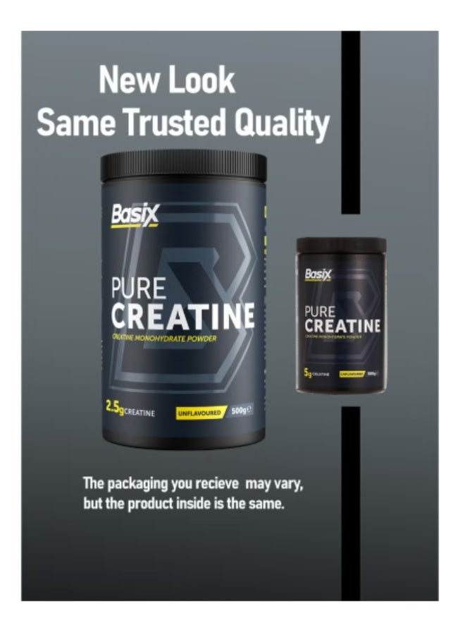 باسيكس بيسيكس كرياتين نقي 100 حصة غير منكهة 500 جرام - Image 2