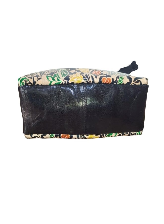 Chitrahar Genuine Shantiniketan Leather Multi-compartment Trendy Sling Bag for Women (Black) - Image 4