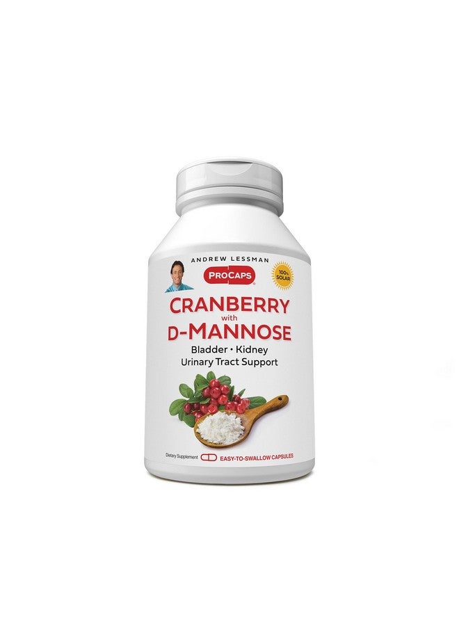 ANDREW LESSMAN Cranberry with D-Mannose - 30 Capsules - Supports Bladder, Kidney and Urinary Tract Health. High Potency Standardized Cranberry Concentrate and D-Mannose. Easy to Swallow Capsules - Image 1