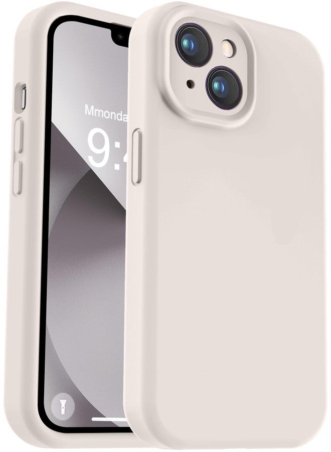 Vooii Compatible with iPhone 13 Case, Liquid Silicone Upgrade [Camera Protection] [Soft Anti-Scratch Microfiber Lining] Shockproof Phone Case for iPhone 13 6.1 inch - Stone - Image 1