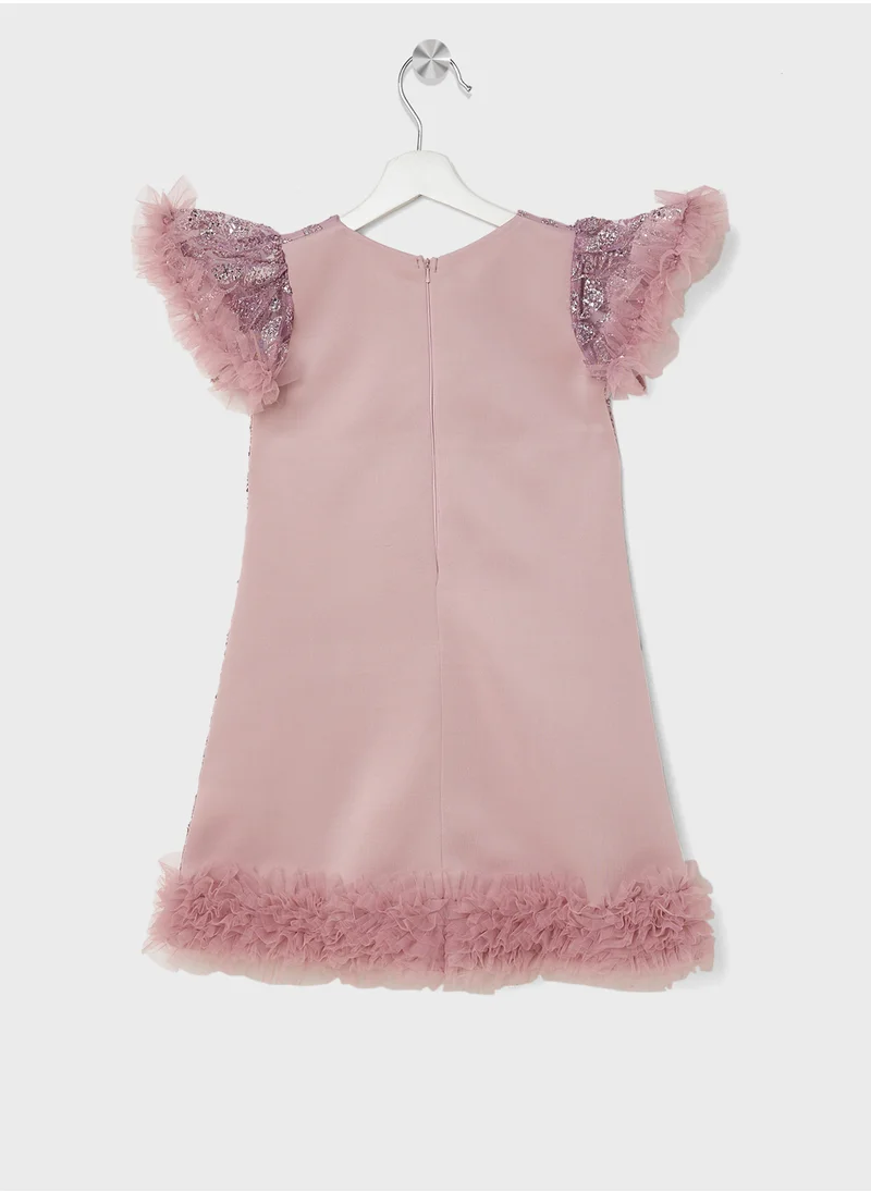 ليتل جولدن ابل Little sequin Detailed Dress