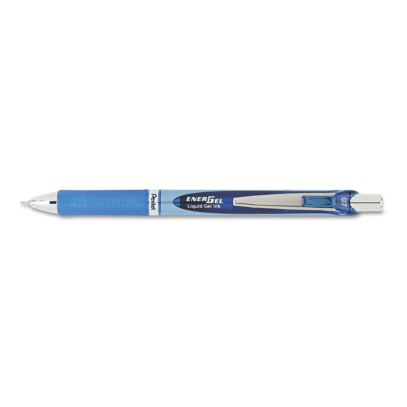 Pentel BLN77C EnerGel RTX Retractable Liquid Gel Pen, .7mm, Needle, Black/Gray Brl, Blue Ink - Image 4