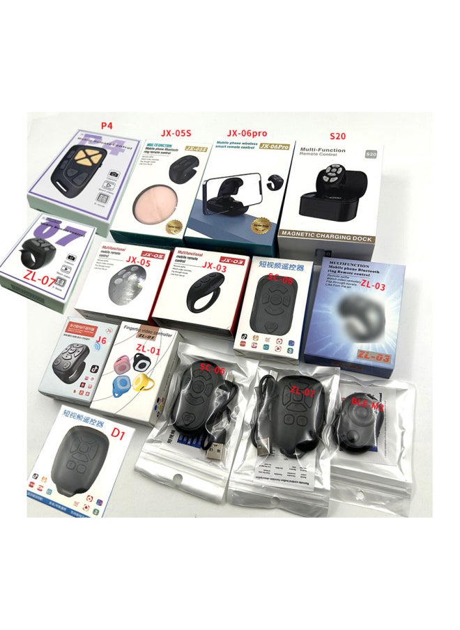 Generic - Multi-function Shaking Audio And Video Remote Control Bluetooth Like Page Turning Artifact Comes With Charging Bin Remote Control Ring-Color:Zl-03 [pink] - Image 1