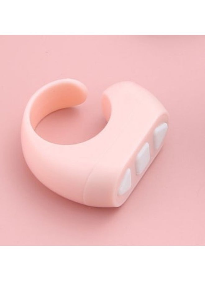Generic - Multi-function Shaking Audio And Video Remote Control Bluetooth Like Page Turning Artifact Comes With Charging Bin Remote Control Ring-Color:Zl-03 [pink] - Image 1