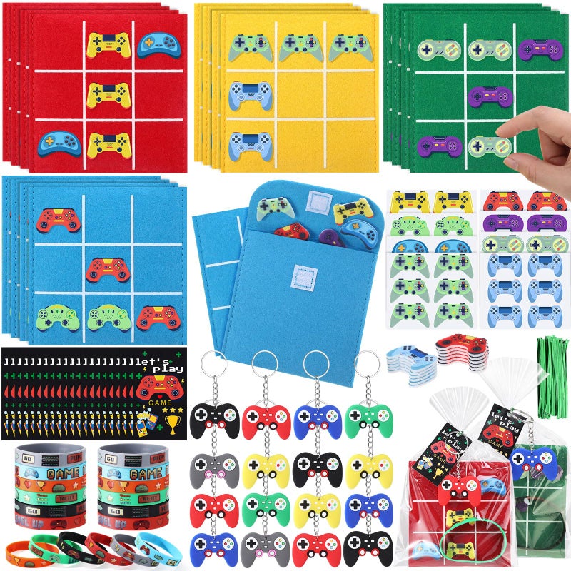 Arrowbash 164 Pcs Video Game Party Favors Set Gamer Birthday Party Favors Goodie Bags Stuffers Tic Tac Toe Board Game Supplies Gaming Gifts Boxes Classroom Rewards for Boys Kids - Image 3