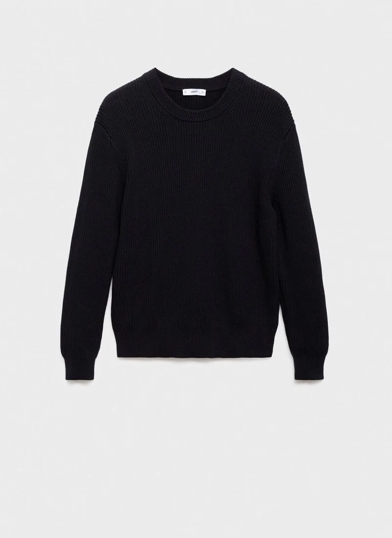 Mango Man  Fine rib-knit cotton sweater for Men | Best Price UAE
