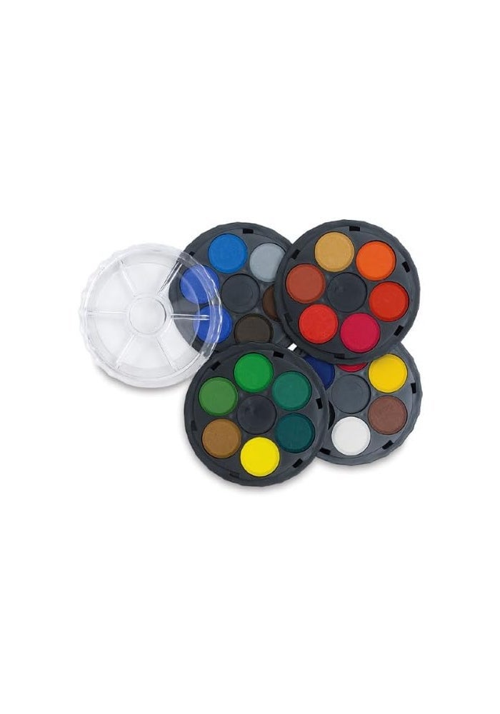 Koh-I-Noor Watercolor Wheel Stack Pack with 24 Opaque Colors in Interlocking Trays - Image 2